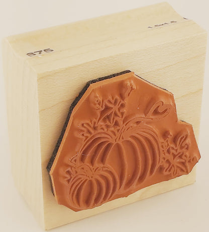Stamps by Impression Pumpkins Autumn, Fall, Thanksgiving Rubber Stamp - ST 0675-1.5" x 1.5" Block