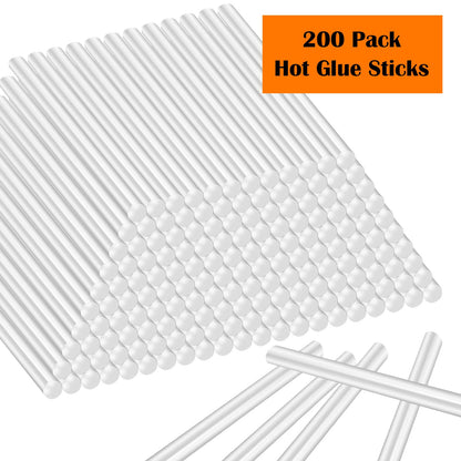 200 Pack Mini Hot Glue Sticks, Clear Hot Glue Sticks, 4 Inch and 8 mm Diameter High Viscosity All-Purpose Glue Stick for DIY Art, Craft General Repairs, Festival Home Decoration