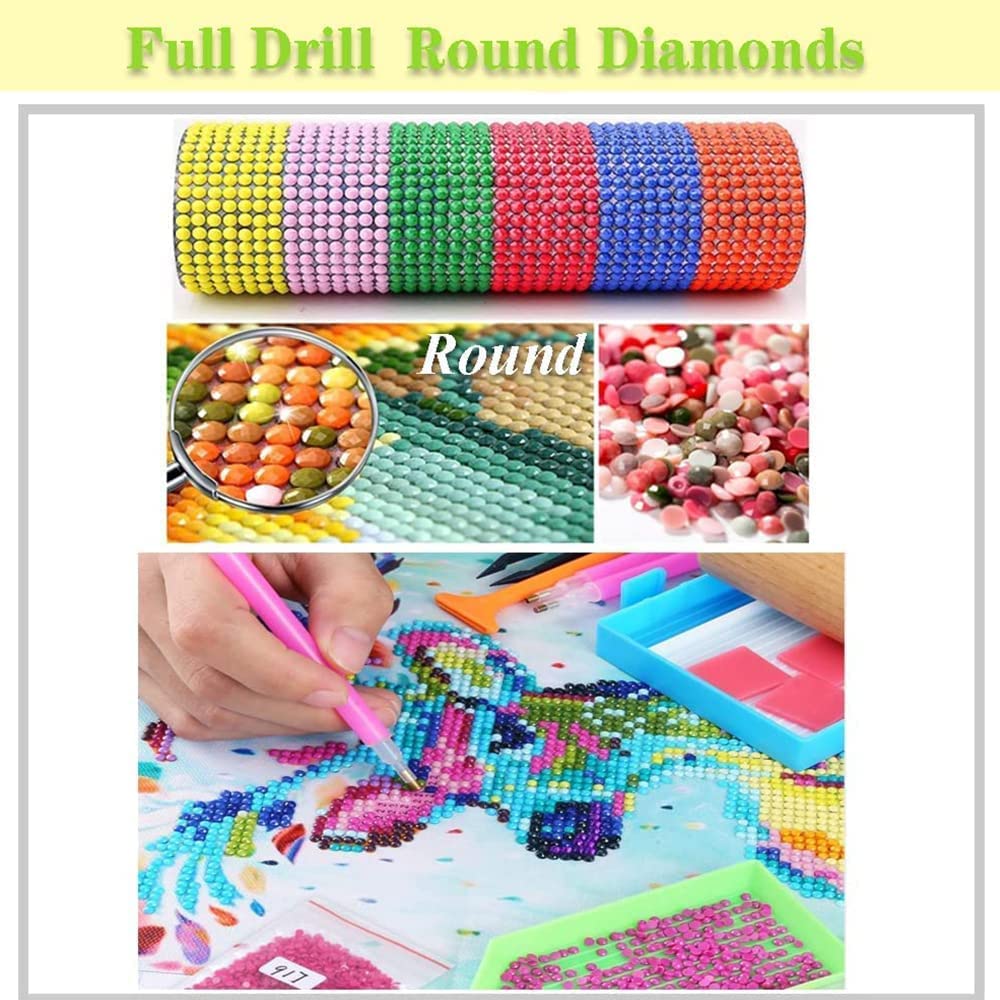 6 Pack Famous Landscape Diamond Art Kits for Adults Beginners,Full Round Drill DIY Diamond Painting Kits,Paint by Diamonds Dot Gem Art Crystal Easy,Home Wall Decor 12x16Inch