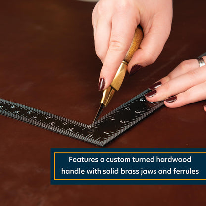 Weaver Leather Supply Craftsman Trimming Knife with Hardwood Handle, Precise Leather Cutting Knife, Utility Tools for Detailed Leathercraft Projects