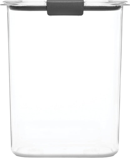16-Cup Rubbermaid Brilliance Airtight Food Storage Container with Lid Clear/Grey - optimal for pantry organization