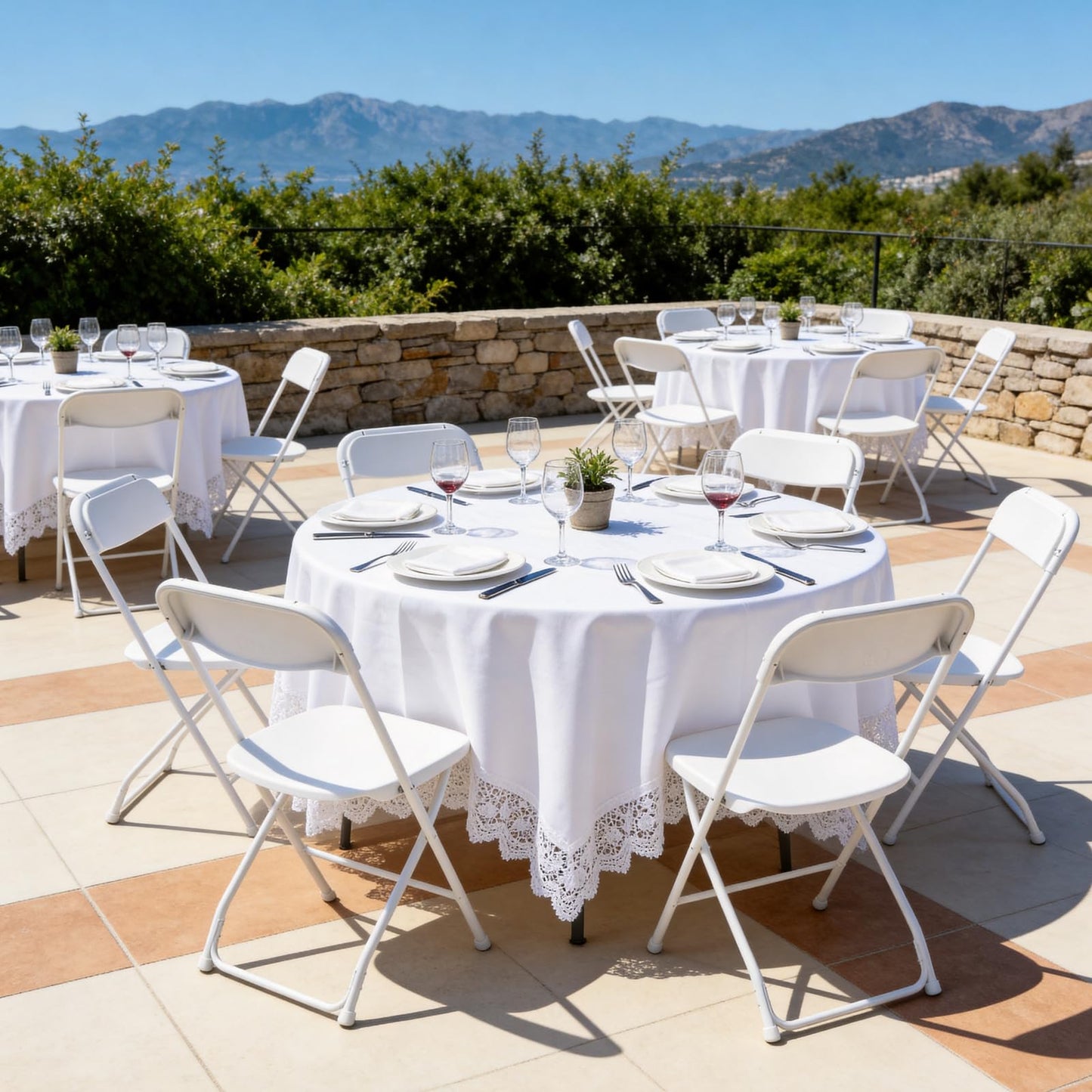 FurniEdge 16 Pack White Plastic Folding Chairs, Outdoor Portable Folding Chair with Steel Frame, 350lbs Capacity Stackable Foldable Chairs for Patio, Garden, Picnic, Kitchen, Events
