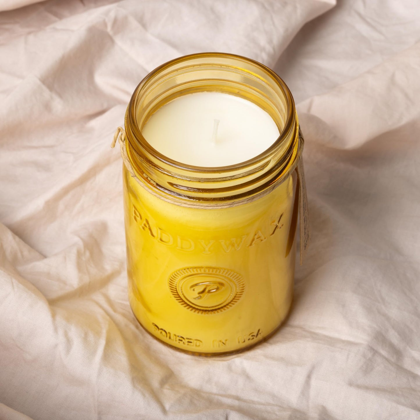 Paddywax Scented Candles Relish Collection Soy Wax Artisan Candle in Glass Jar with Lid, 9.5-Ounce, Fresh Meyer Lemon