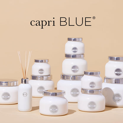 Capri Blue Volcano Reed Diffuser Set - Includes Reeds, Fragrance Oil, and Glass Bottle - Luxury Scented Reed Diffusers for Home Decor - Room Fresheners - White (8 fl oz)
