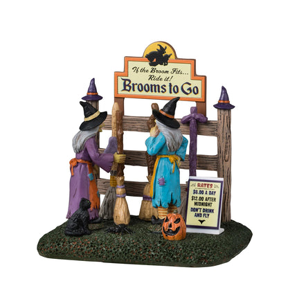 Lemax Brooms To Go #43702 - Resin Table Accent Sculpture