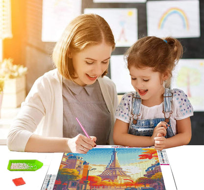 6 Pack Famous Landscape Diamond Art Kits for Adults Beginners,Full Round Drill DIY Diamond Painting Kits,Paint by Diamonds Dot Gem Art Crystal Easy,Home Wall Decor 12x16Inch