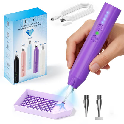 Heyseri Electric Diamond Painting Pen, “Try Paint without Wax”, Cordless Diamond Art Pens, Wax-Free to Paint Faster, Vacuum Pickup Style, Diamonds Painting Accessories