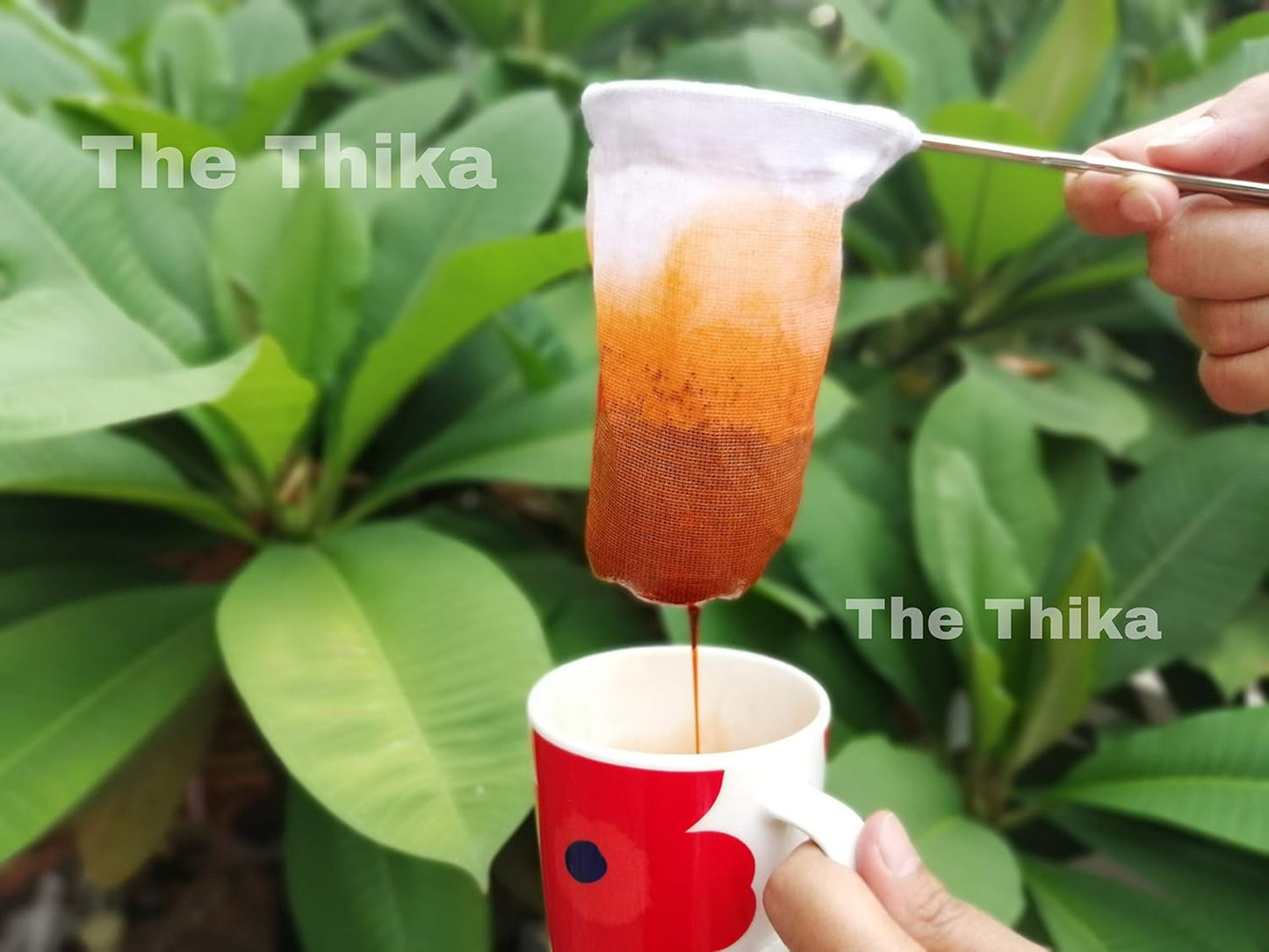 3” Small Reusable Coffee/Tea Filter, Traditional Thai Style Cloth Strainer, Pour Over Coffee Dripper