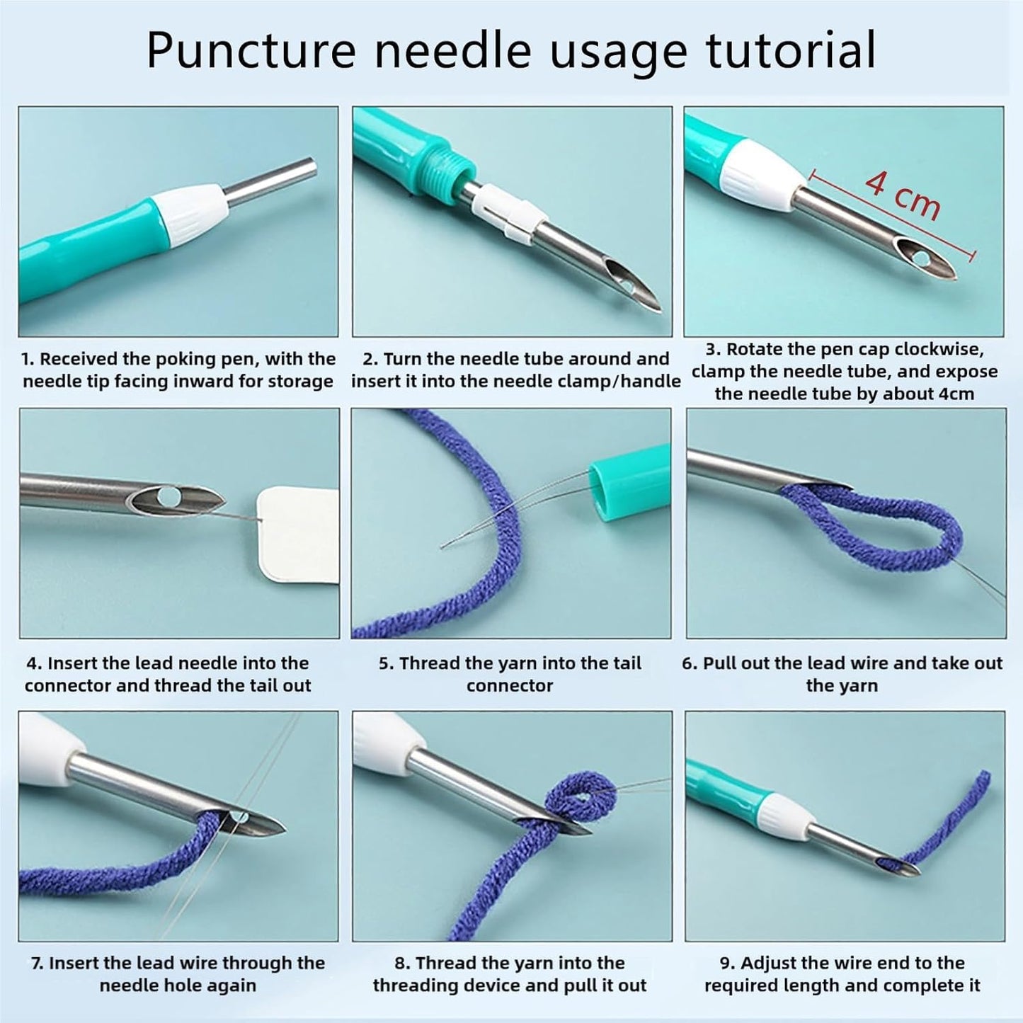 Punch Needle kit for Beginners, Punch Stitching kit for Adults, Needle Punch Kits for Adults–Bear Hugging a Tree, Easy Craft for Beginners.