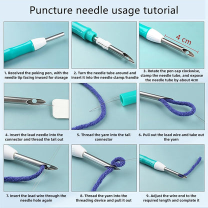 Punch Needle kit for Beginners, Punch Stitching kit for Adults Showing Penguin Outside Cabin – Cozy Needle Punch Kits for DIY