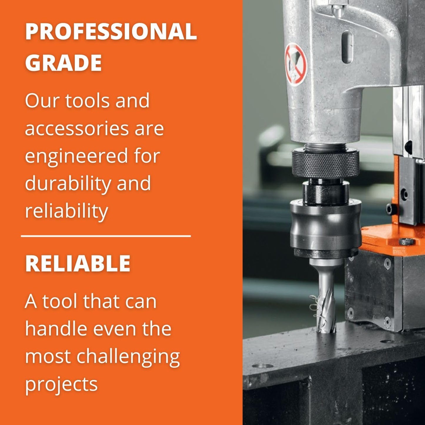 Slugger by Fein HSS Annular Cutter with Pilot Pin for Precision Drilling - High-Durability Steel, 1" Cutting Depth, 5/8" Bore Diameter, 3/4" Straight Shank - 63134158041