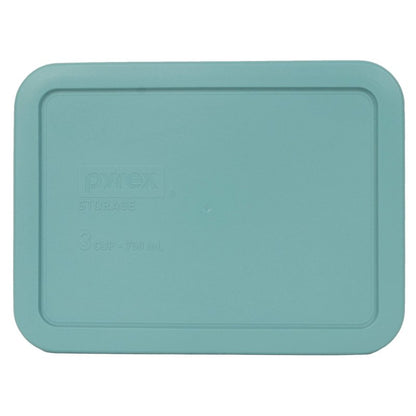 Pyrex 7210-PC 3-Cup (1) Purple, (1) Turquoise, & (1) Edamame Green Food Storage Replacement Lids - Made in USA