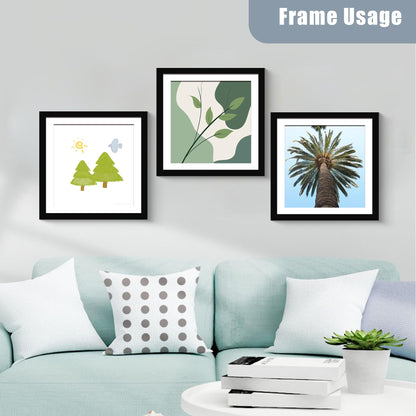 BESCRCL 12x12 Picture Frame Black Set of 6, Diamond Art Painting Frames Display Photo 10x10 or 12 x 12 without Mat, Wall Hanging Frame with Plexiglass
