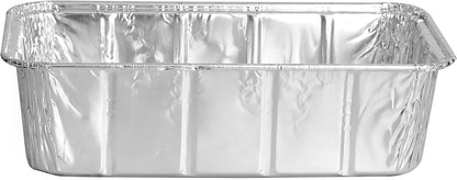 PARTY BARGAINS Aluminum Loaf Pan - 20 Pack, 2 Lb, 8.5" x 4.5" x 2.5", Heavy Duty Disposable for Baking & Serving