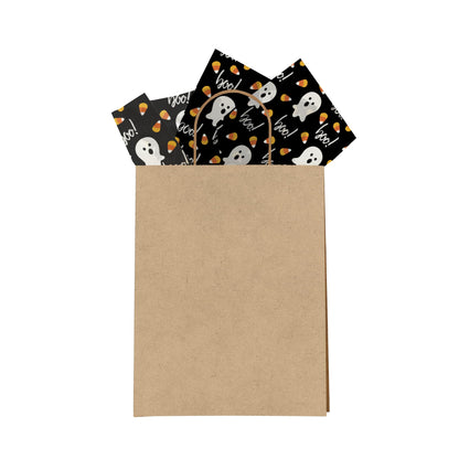 Halloween Ghosts Printed Tissue Paper for Gift Bags or Boxes and Wrapping - Bulk Fall Decorative Art Tissue Paper for Packaging and Gifting | 24 Sheets 20" x 30"