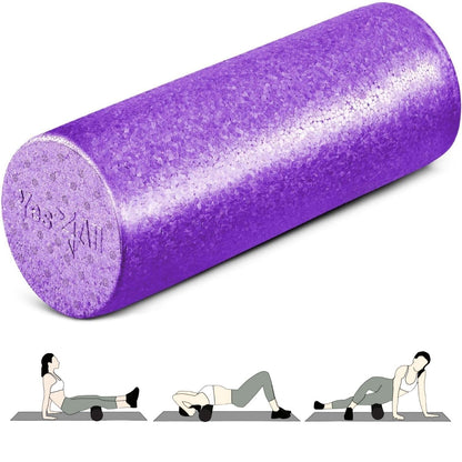 Yes4All High-Density EPP Round Back Roller Foam, Exercise Foam Roller for Yoga, Pilates & Stretching - 12, 18, 24, 36 inch