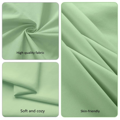 pepmily 8 Pack Light Green Round Tablecloth 120 Inch Round Table Cloth, Wrinkle Resistant and Washable Tablecloth Polyester Fabric Table Cloth Round Cover for Dining Wedding Banquet Party