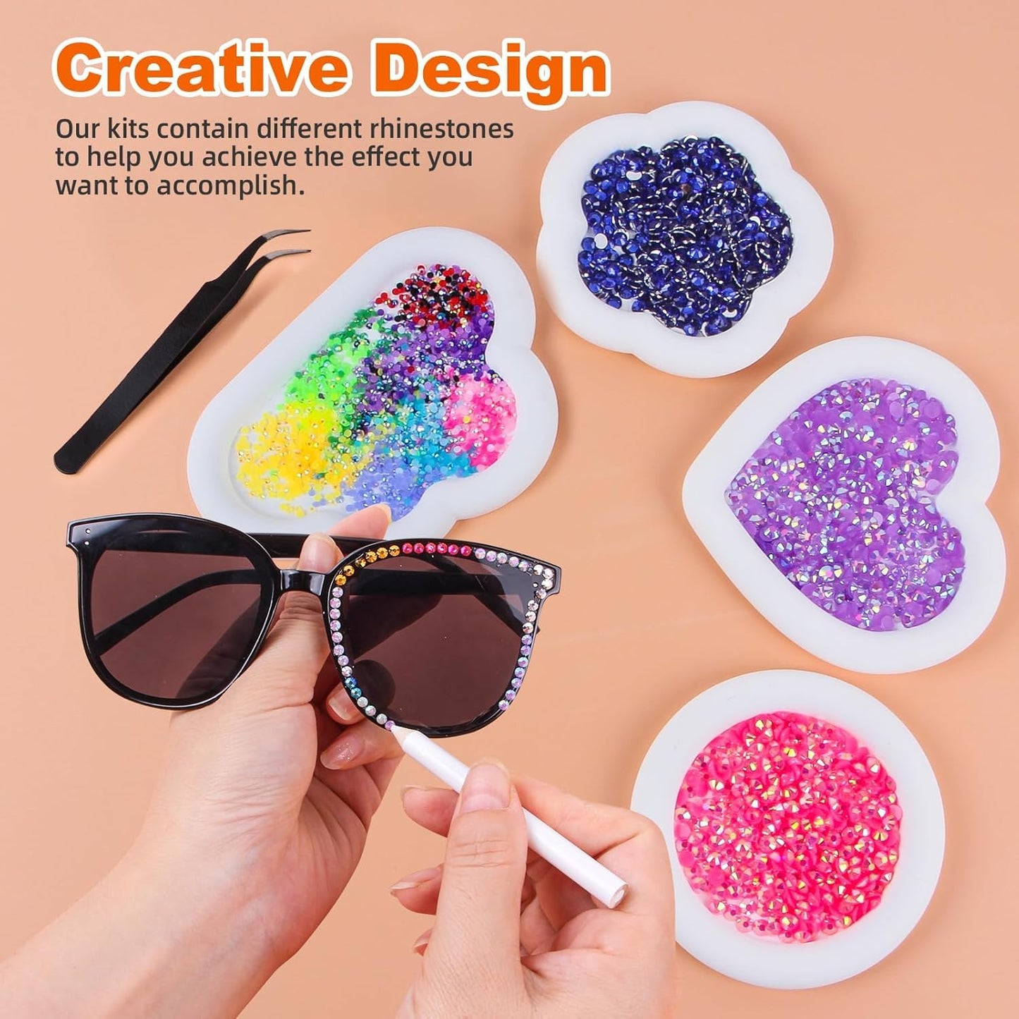 46000Pcs 40 Colors Jelly Rhinestones for Bedazzling, 3mm Resin Flatback Gems for Diamond Art, Bedazzler Kit with 3Pcs B7000 Jewelry Glue for Crafting Bedazzled Book Shoes Nail