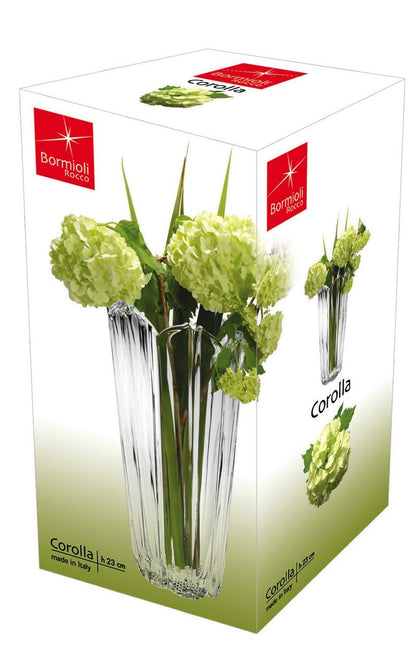 Bormioli Rocco Corolla Flower Vase, Gift Boxed