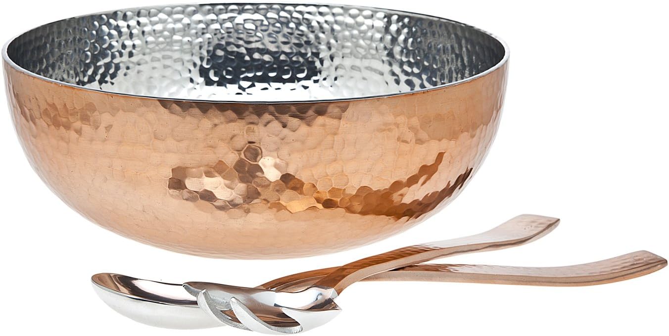 Godinger Hammered Bowl with Server, Copper, 12 Ounces