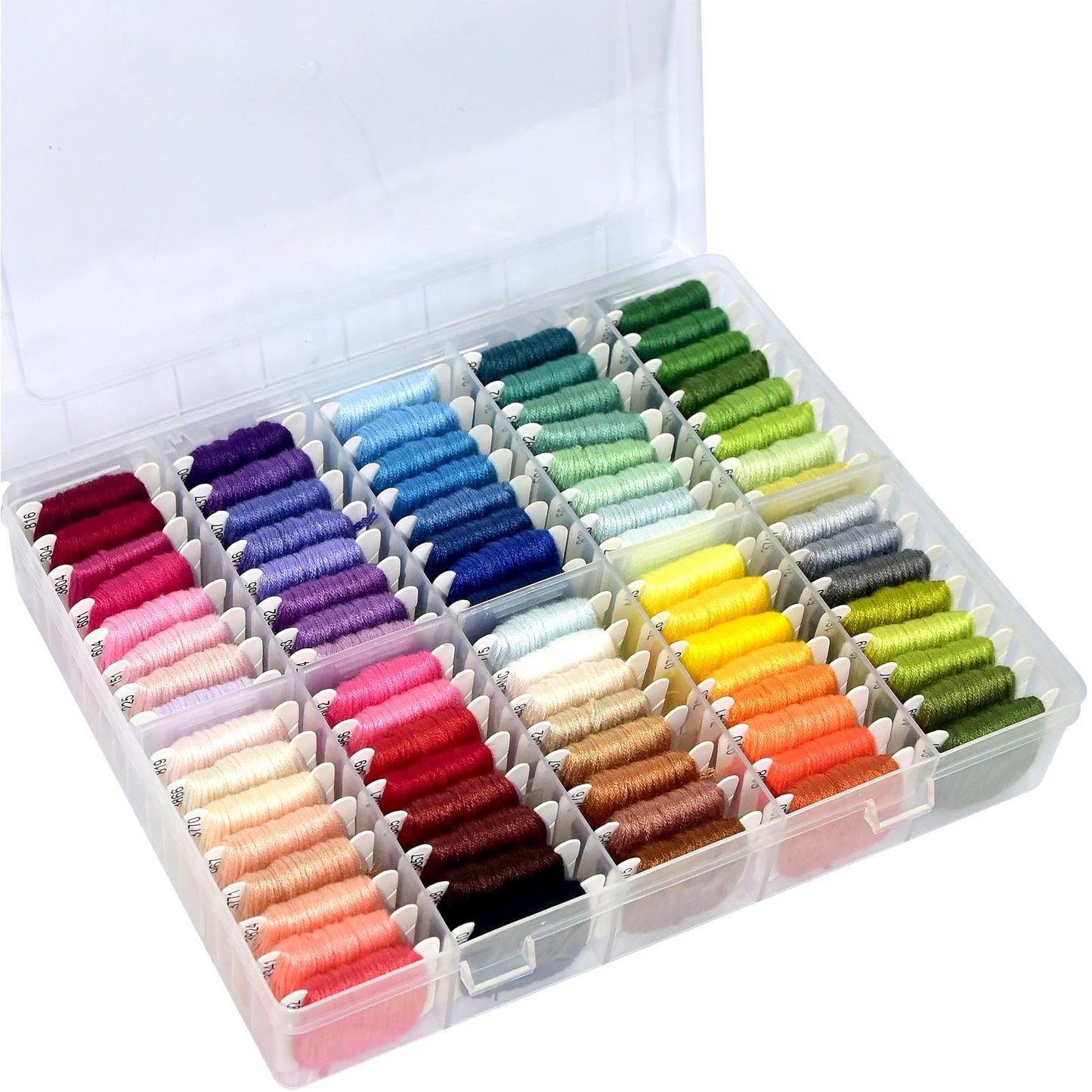 Friendship Bracelet String Kit String Bracelet Making Kit with 80 Skeins Embroidery Floss Cross Stitch Thread with Storage Box