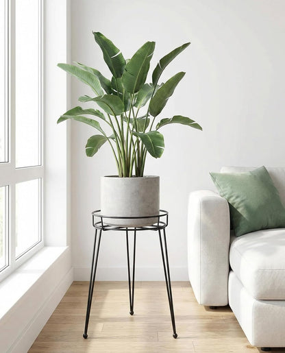 iLTreFlo 18.7 inches (18.7 inches Midcentury Modern Metal Potted Plant Stand Tall Flower Pot Holder Large Rustproof