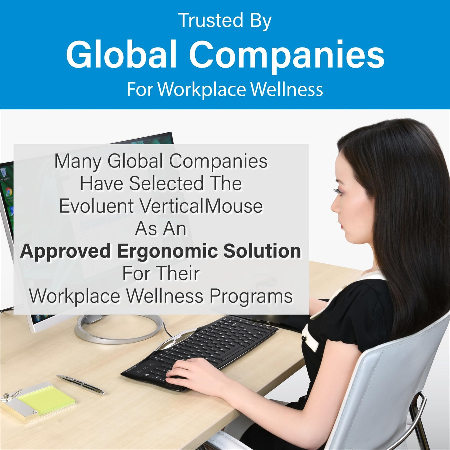 Evoluent – Inventor of The Vertical Mouse – VMDMW Ergonomic Vertical Mouse Right Hand Med USB Wireless, Sculpted for Comfort, Reduces Wrist Strain, 4 Speeds, 6 Customizable Buttons in Windows