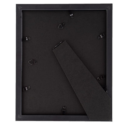Set of 6 Picture Frames - 8x10 Photo Frame Set with Stand and Hooks for Gallery Wall or Family Portrait - Picture Wall Decor by Lavish Home (Black)
