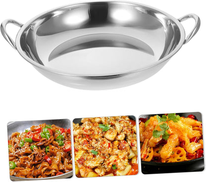 Stainless Steel Griddle Cookware, Small Pots for Cooking, Ramen Pot, Large Cooking Pan, Steel Wok, Stock Pot