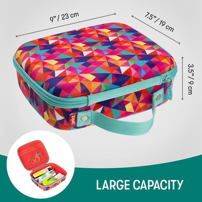 ZIPIT Jumbo Pencil Case for Girls, Cute Pencil Box for School, Large Capacity Stationery Organizer Box ,Colorful