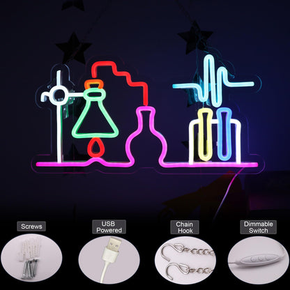 Science Neon Sign Chemical Testing Kit Neon Light for Chemical Classroom Decor,Sturdy room decor,Student Gift,Teacher Gift,All Art