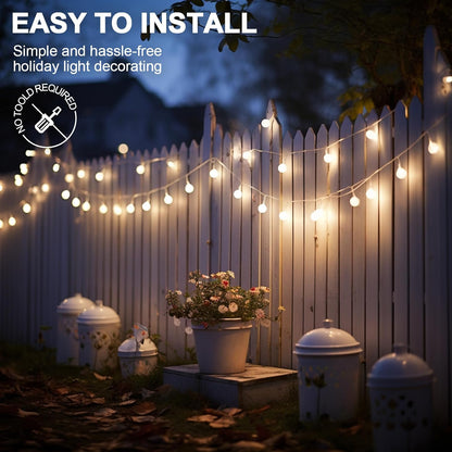 26Pcs Hetyue Hooks for Outdoor String Lights Clips: Heavy Duty Light Hook with Waterproof Adhesive Strips - Outside