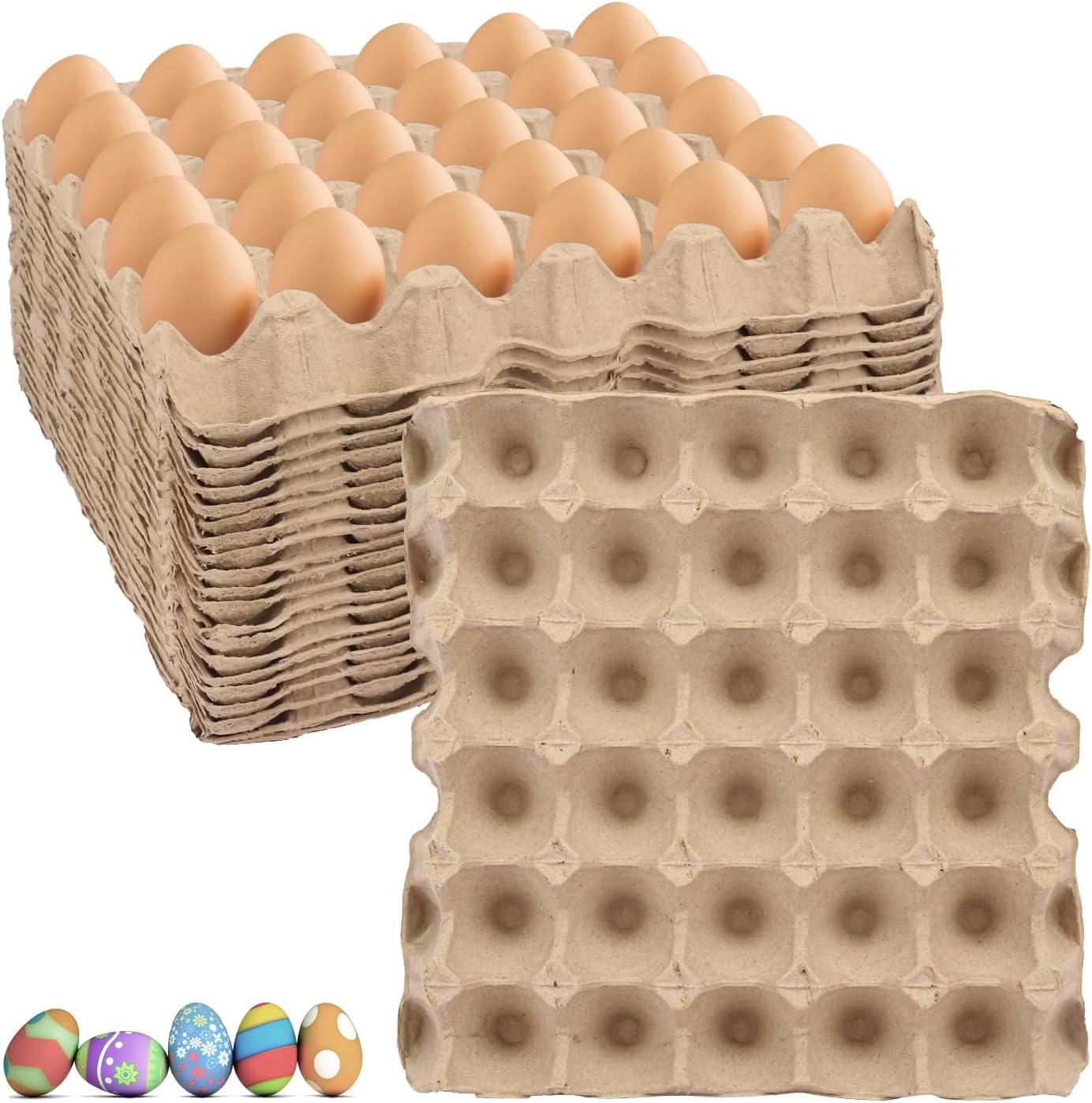 20 30-Cell 30 Flats Egg Crate?Holds Eggs?, Cardboard Egg Cartons, Sturdy and Stackable Egg Flats, Perfect Egg Crates