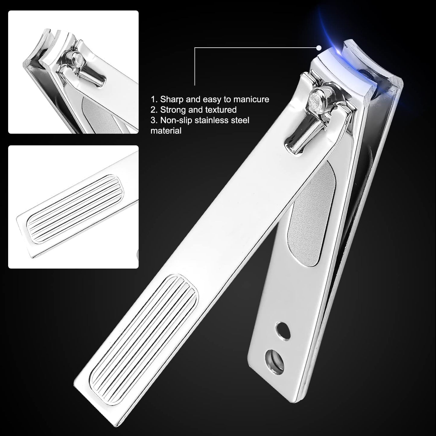 FAMILIFE Manicure Set, Nail Professional Kit Manicure Kits Nail Clipper Sets, 13PCS Stainless Steel Pedicure Sets Mens Grooming Tool, with Brown Leather Travel Case for Men