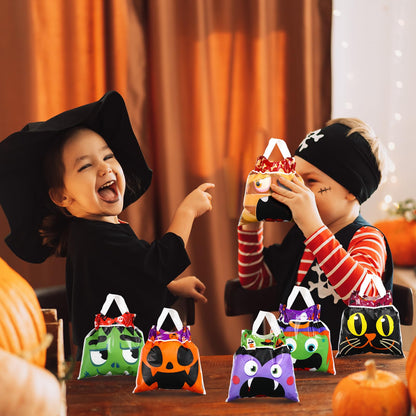 Funnymoom 60 Pcs Halloween Party Favors Bags Drawstring Treat Bags Candy Goodie for Kids Trick Plastic Party Gift for Halloween Birthday Supplies