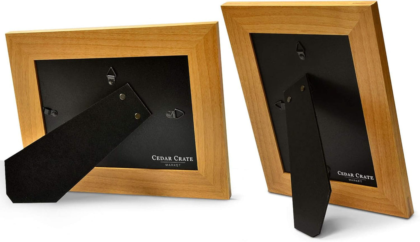 Family Where Life Begins And Love Never Ends - Engraved Natural Wood Photo Frame, Fits 5x7 Horizontal Portrait