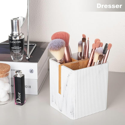 rejomiik Toothbrush Holders for Bathroom Countertop, 3 Slots Electric Toothbrush and Toothpaste Organizer