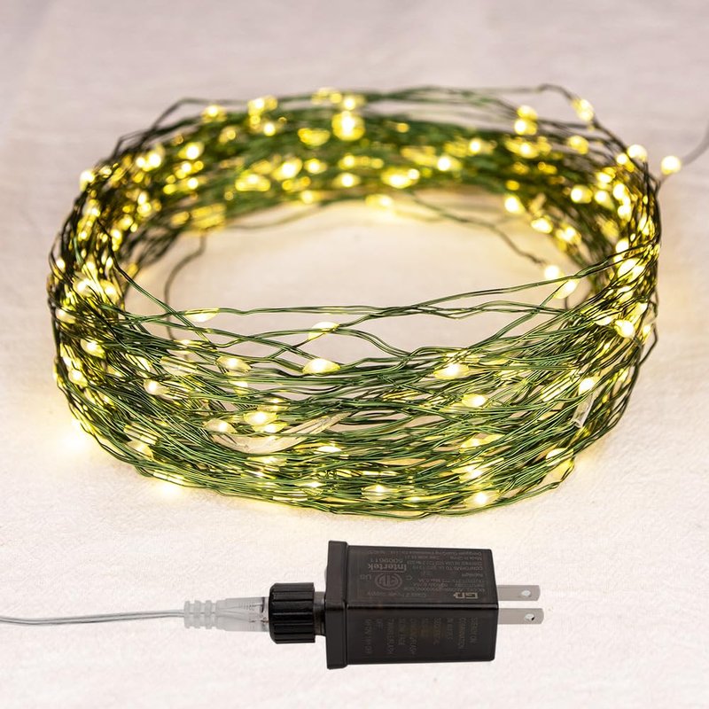 RESNICE 2 Pack Green Wire Fairy Lights Plug in 66Ft 200 LED Warm White Twinkle Lights LED String Lights with Remote for Christmas Tree Bedroom Living Room Wall Patio Party Decoration