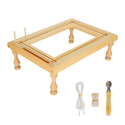 LANXGNAN Beech Wood Embroidery Frame Stand - Holder with Inner Frame