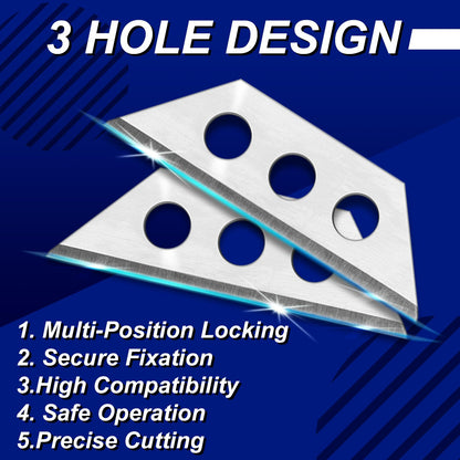Lothee 50 Pack Mini Utility Knife Blades Compatible with #96 and 12116 and 12126, Carbon Steel Replacement Cutter 3-position Blade Lock for Box Cutters Utility Knives Crafting Tools