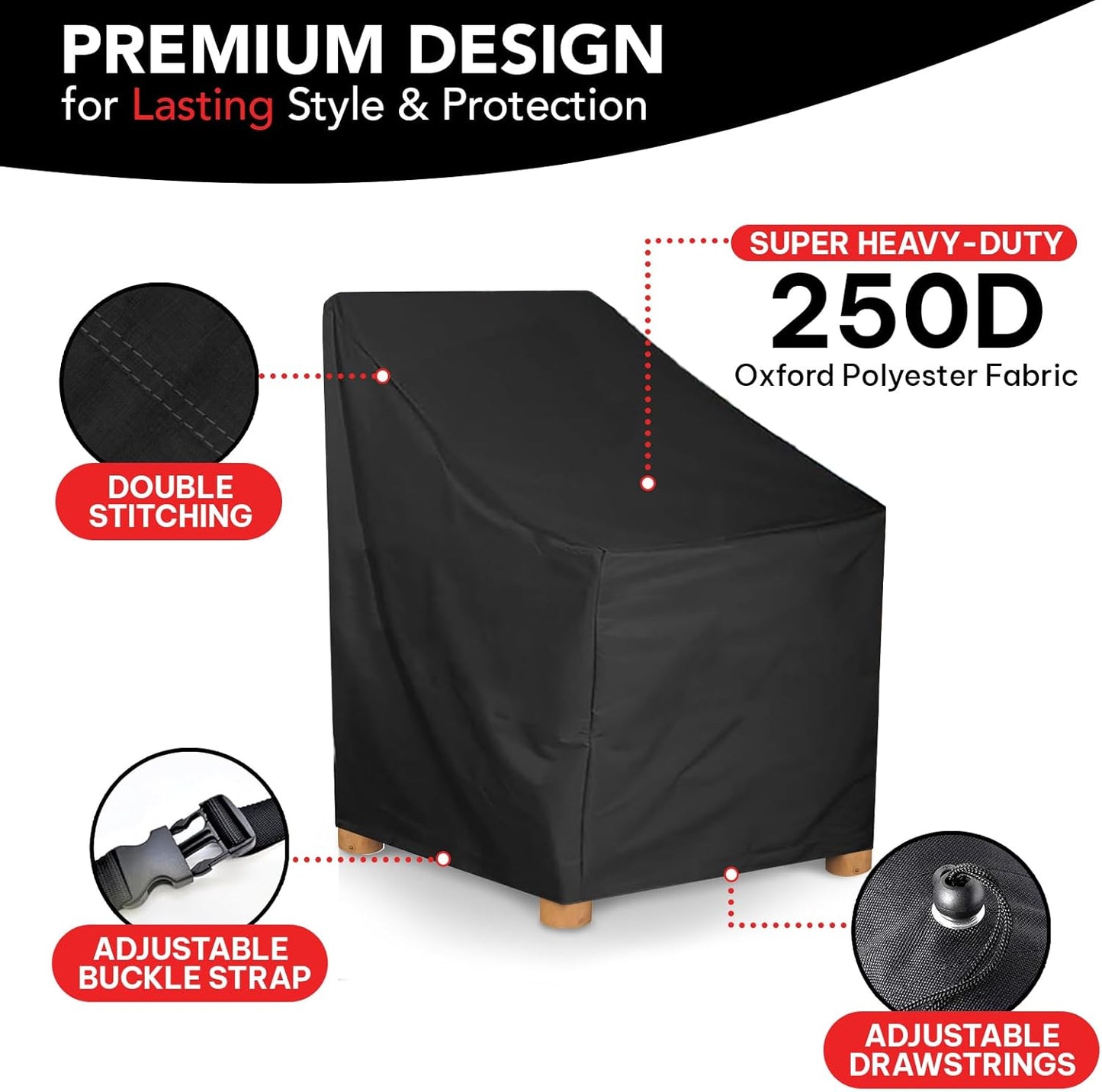 31L 34W 37H armless 31 inches 34 inches 37 inches UV-Proof Waterproof Furniture Patio Cover x x Breathable dust Proof