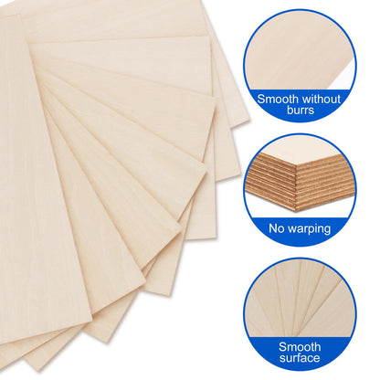 20 Pack Basswood Sheets 16"x16"x1/8", 3mm Basswood for Laser Cutting and Engraving,Thin Plywood Board Unfinished Wood for Crafts, DIY Ornaments and Architectural Model, Wood Burning.