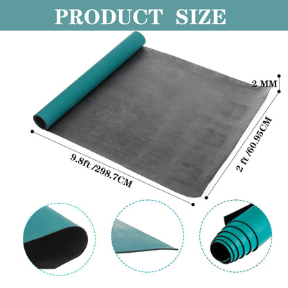 MYOYAY ESD Rubber Soldering Mat, 23.6" x 118" Large Roll Anti-Static High Temperature ESD Grounding Electrostatic Discharge Protection Mat for Desk, Circuit Board, Phone, PC, Tablet Repair