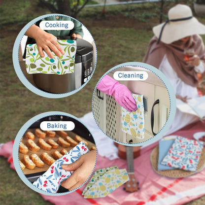 Kitchen Towel Set: 4 Pcs 18x26 Soft Absorbent 100% Cotton Dishcloths for Kitchen Drying, Quick Dry Bar Towel (Olive)