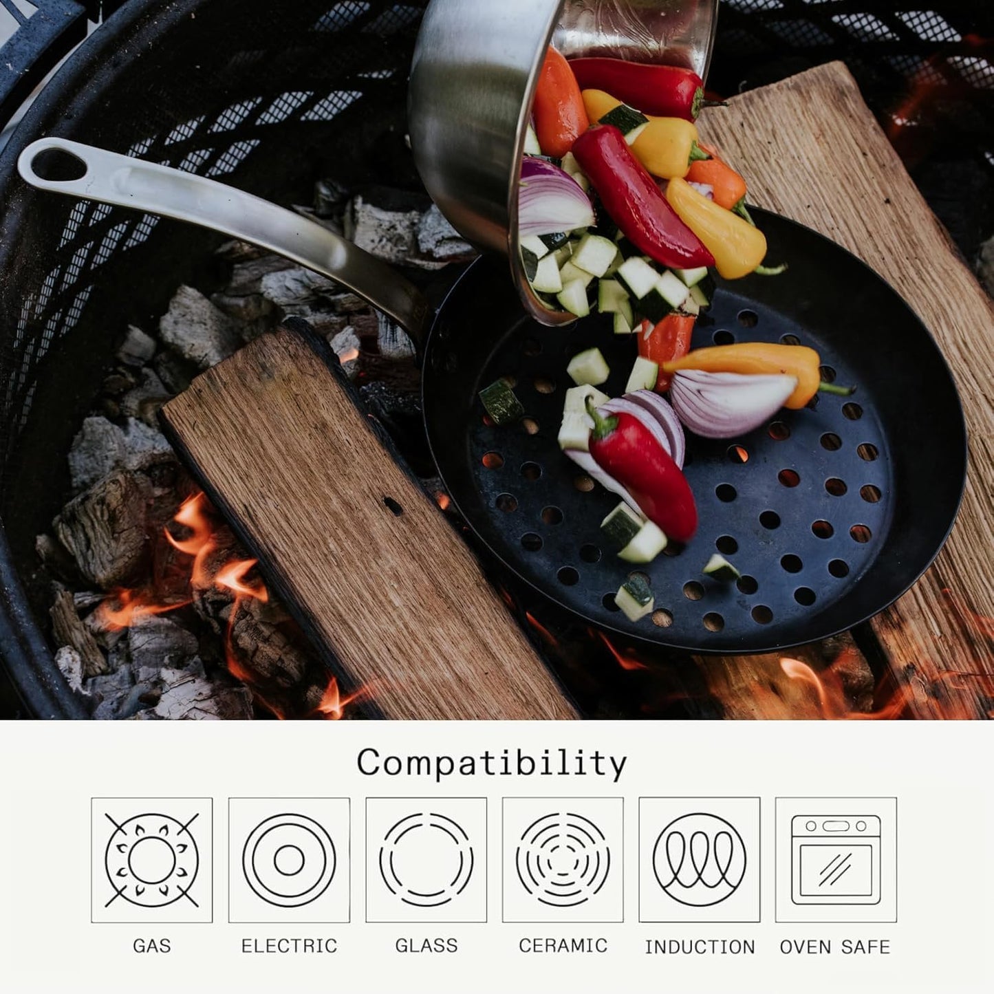 Made In Cookware | 12" Seasoned Carbon Steel Grill Frying Pan - (Like Cast Iron, but Better) | Professional Cookware | Crafted in Sweden
