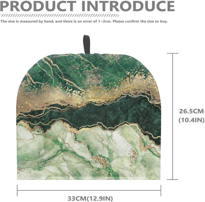 Teapot Cover Keep Warm, Large Double Insulated Tea Cozy, Fits Most Teapots, Kitchen Breakfast Warmer, Green Marble