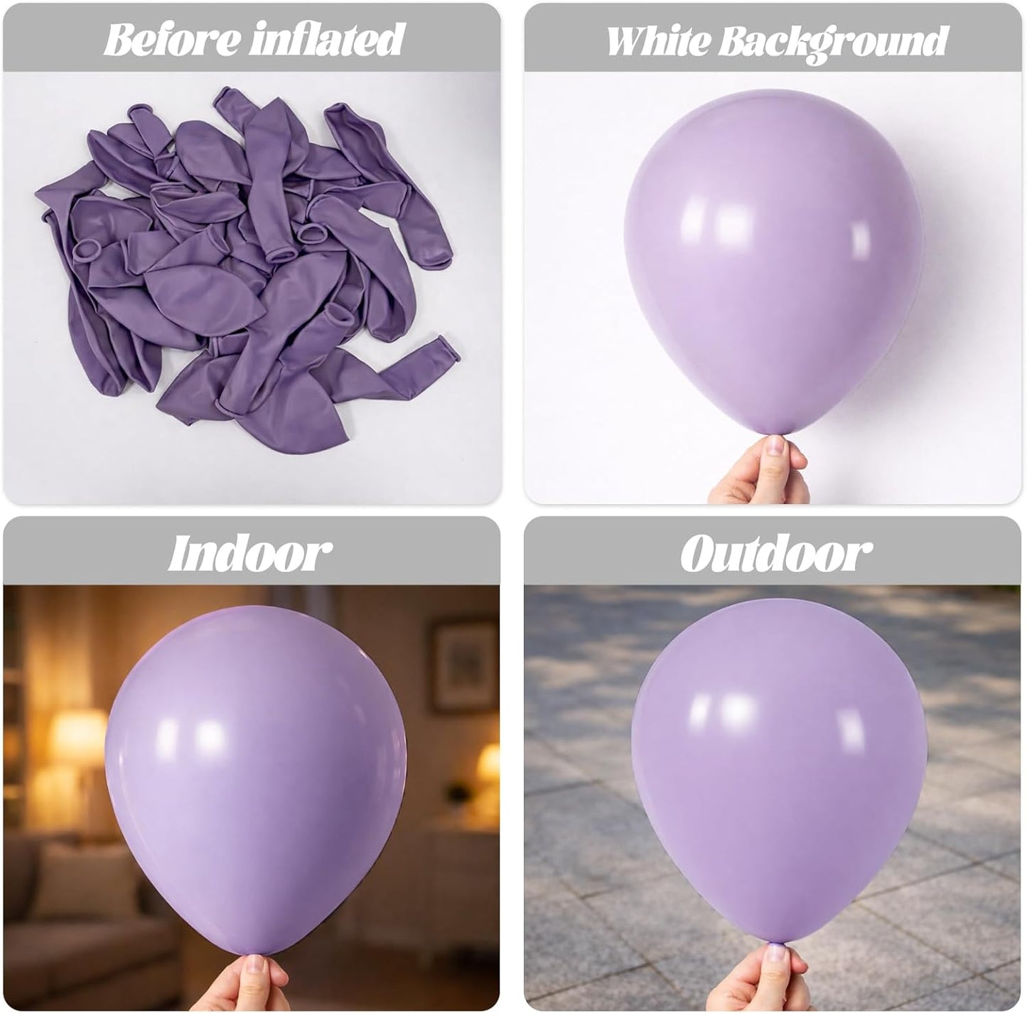 Voircoloria Lilac Balloon Garland Kit - 90 Pack of 5-18 Inch Balloons for Graduation, Wedding, and Birthday Celebrations