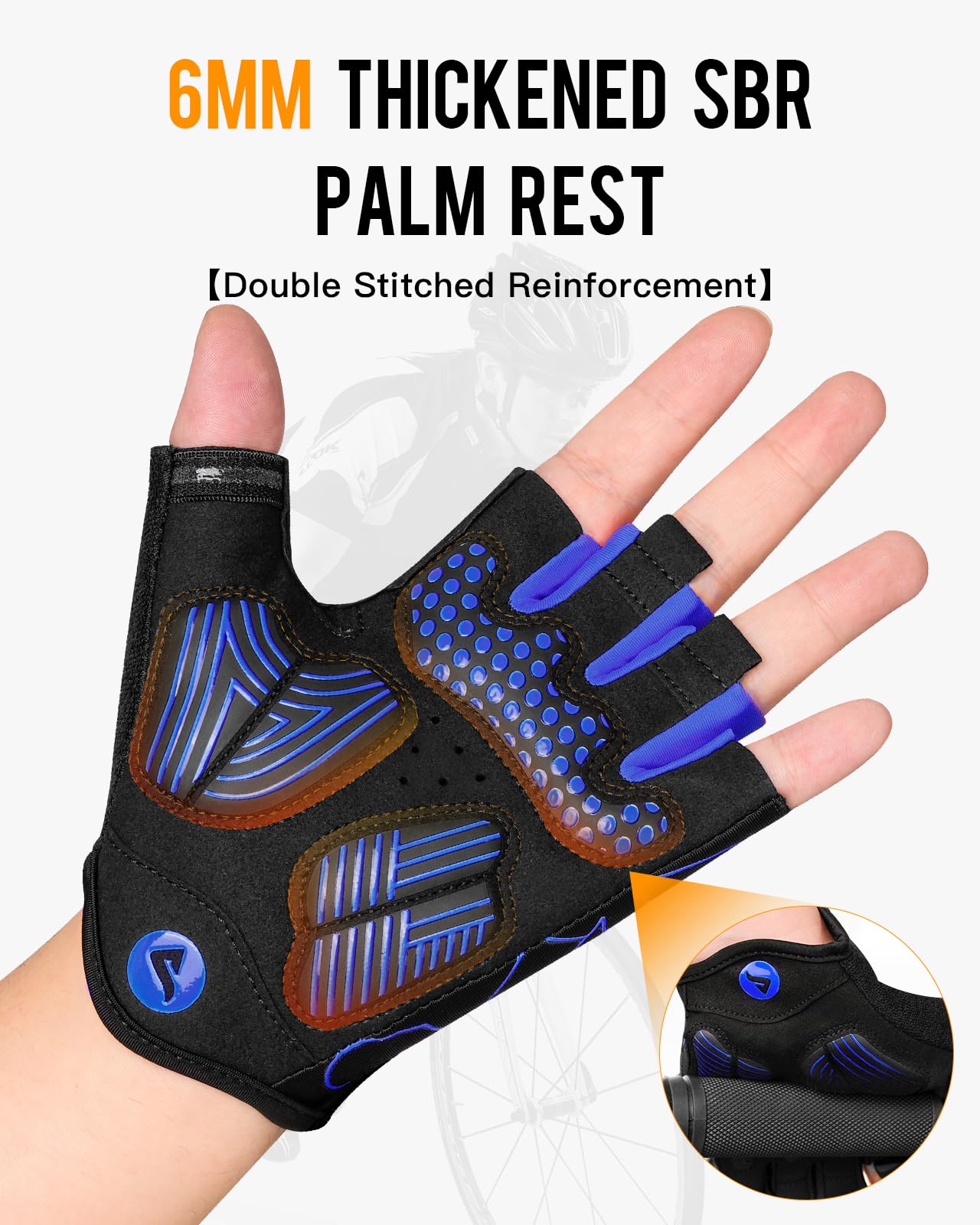 ATERCEL Cycling Gloves - Men's Bicycle Gloves for Cycling, Workout, Gym, Training, Weight Lifting, Outdoor, Dirt Bike, Mountain Bike, Riding
