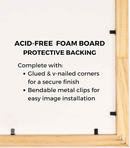 8x8 Silver Pewter Wood Picture Frame, Square Frame with UV Acrylic, Foam Board Backing & Hanging Hardware