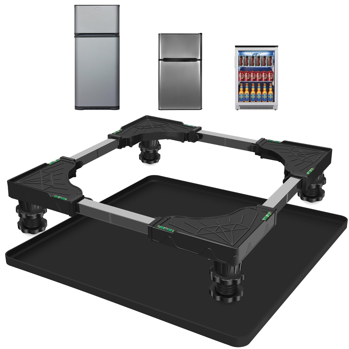 27''x27'' Extra Large Mini Fridge Silicone Mat with 0.5'' Raised Edges, Prevent Water Leakage and Floor Damage from Elecrical Equipment such as Washing Machines, Dryer, Mini Fridge, Wine Cabinet.
